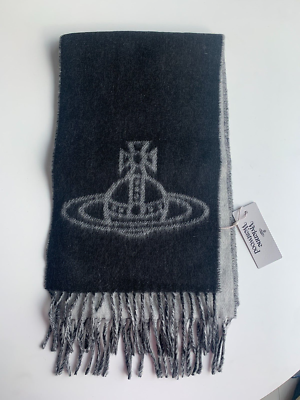 W) Vivienne Westwood Double Logo Scarf Black | eBay