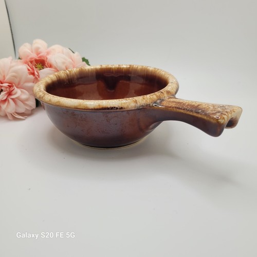 Vintage Hull Pottery Oven Proof Brown Drip Handled Dish Single Serving - Picture 4 of 13