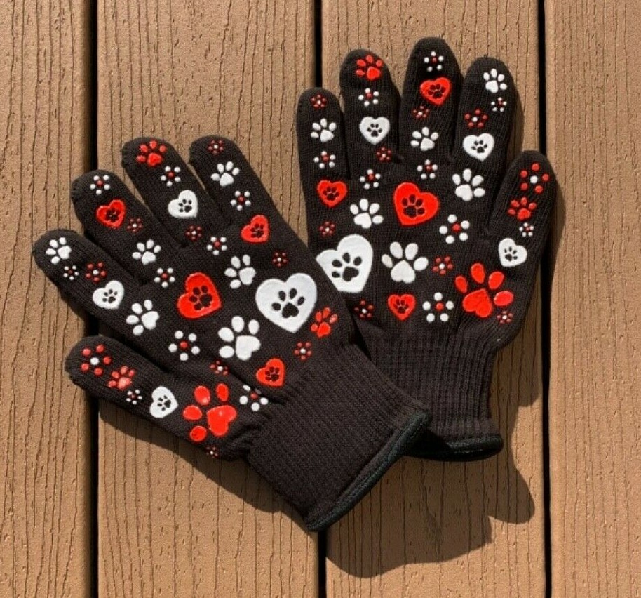 TEMPTATIONS OVEN SAFE GLOVES “PAWFETTI” w/SILICONE ACCENTS**RARE***SZ