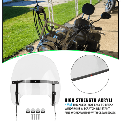 15" Windscreen Windshield Compatible With Harley Fat Boy FLFB FLFBS 2018-2023 - Picture 4 of 11