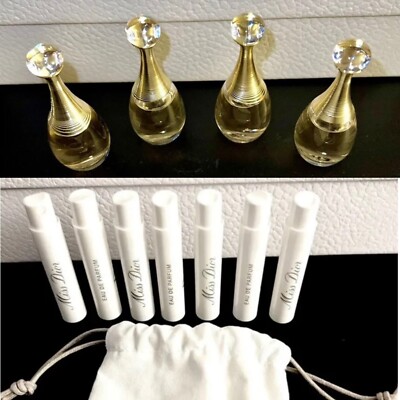 Dior J'adore Infinissime 5 ml x4 & Miss Dior 1 ml x7 - 2 Sets EDP Flaschen Beutel