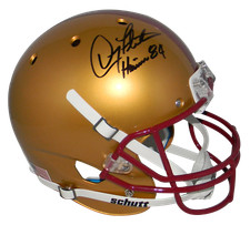 DOUG FLUTIE SIGNED BOSTON COLLEGE EAGLES FULL SIZE HELMET BECKETT W/ HEISMAN 84