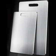 Stainless Steel Cutting Board Silver Chopping Block Kitchen Food Grade Board