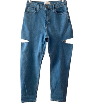 Vibrant MIU Jeans Womens Size 5 Light Wash Cutout Distressed