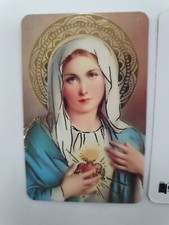 Religious Holy Card / Prayer Card : The Hail Mary - Sacred Heart of Mary