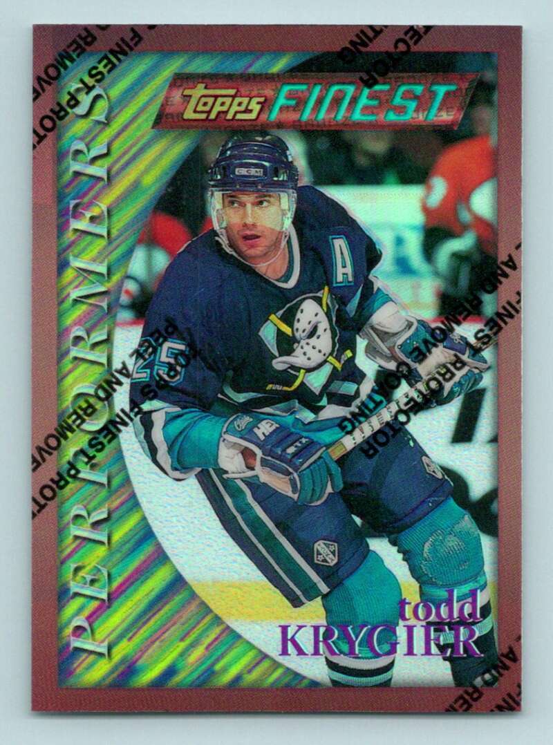 1995-96 Topps Finest Refractors #114 Todd Krygier Ducks (Bronze/Commmon)