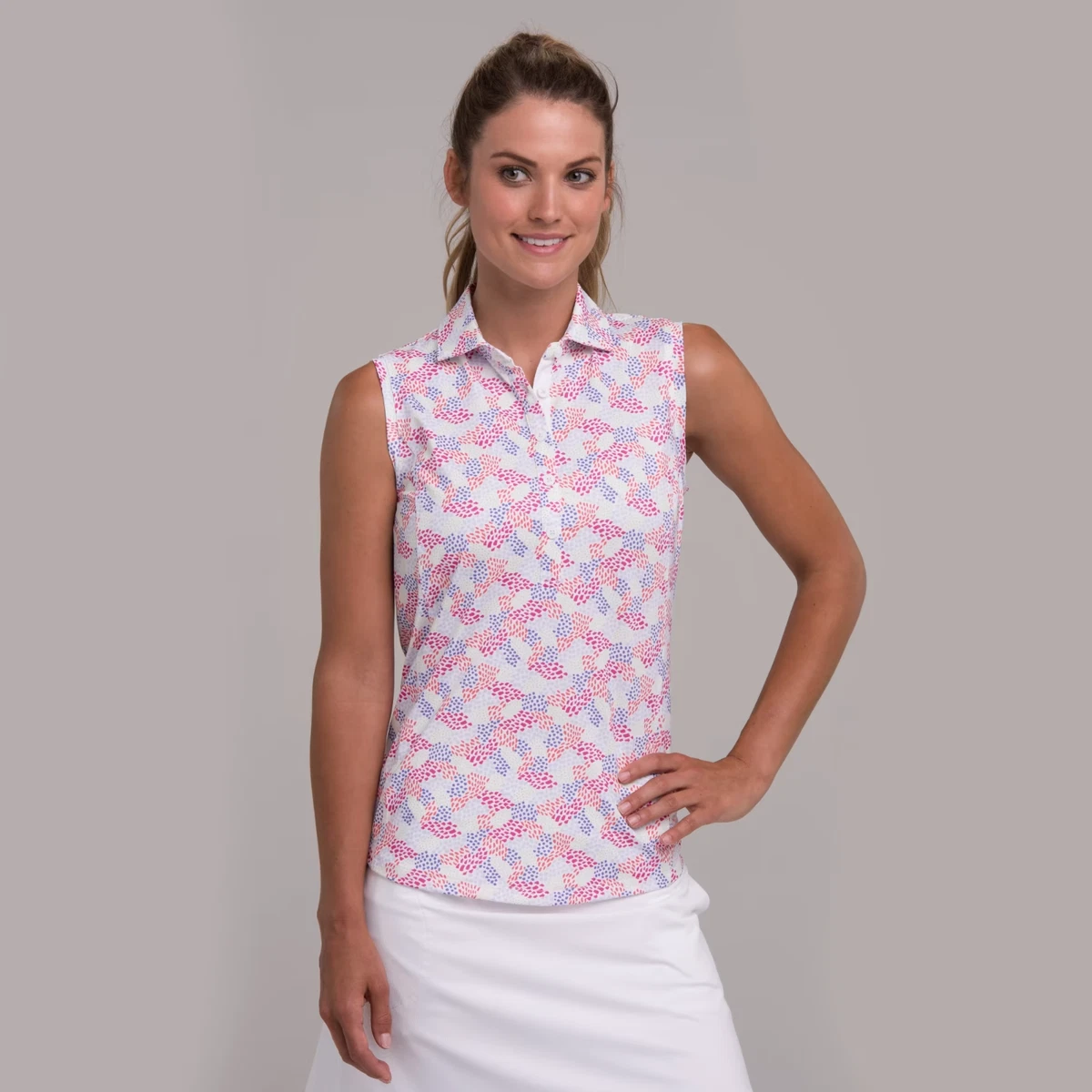 Zero Restriction Tae Razzle Sleeveless Ladies Medium golf polo