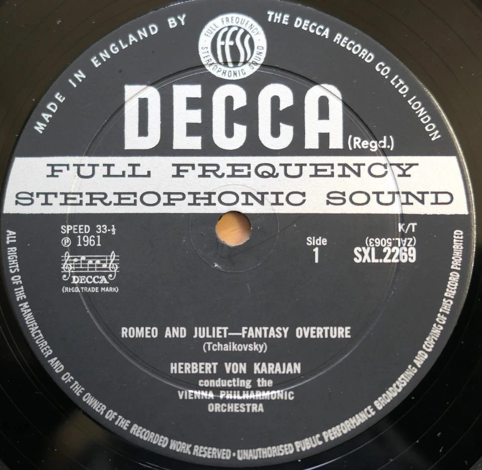 SXL 2269 ED2 Tchaikovsky Romeo & Juliet Don Juan Karajan 1961 Decca WBg EX - Image 3 of 4