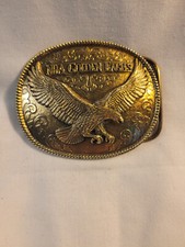 NRA golden Eagle belt buckle 23/4" x3 1/2"