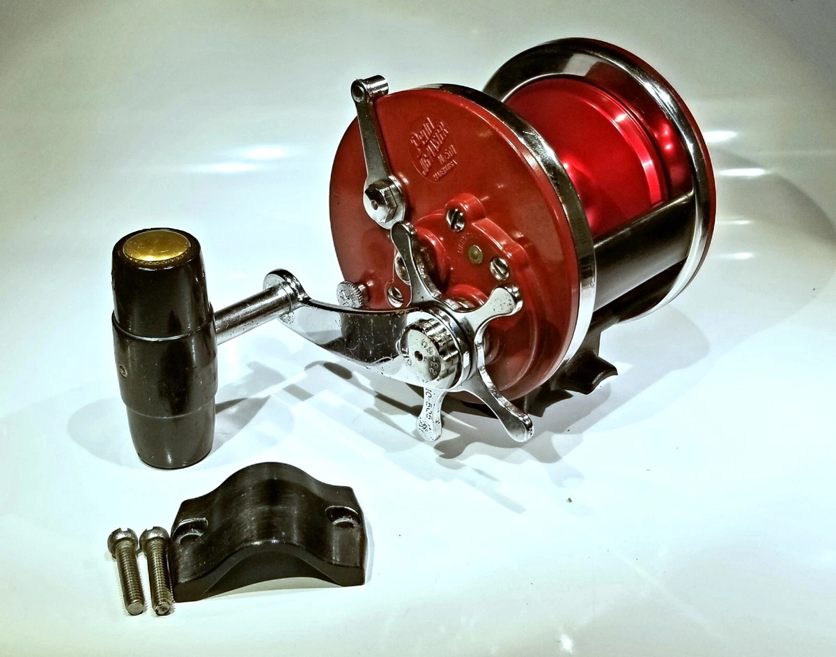 🔴 Penn 501 Narrow Jigmaster JR. Fishing Reel W/ NEWELL TIBURON Parts VERY  NICE