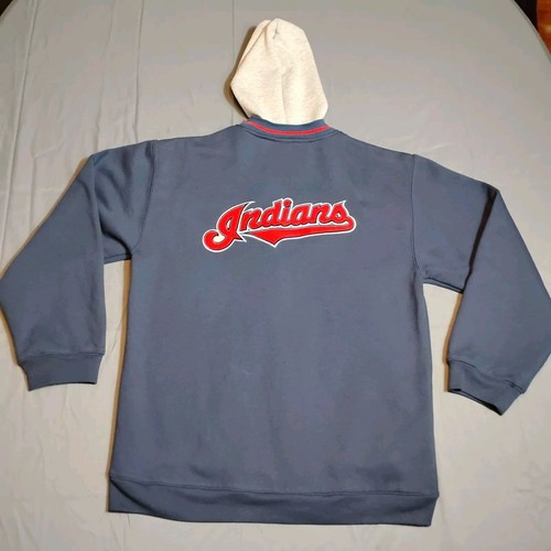 Giacca con cappuccio e zip Cleveland Indians Nike giovane XL blu navy capo Wahoo Guardian - Foto 2 di 12