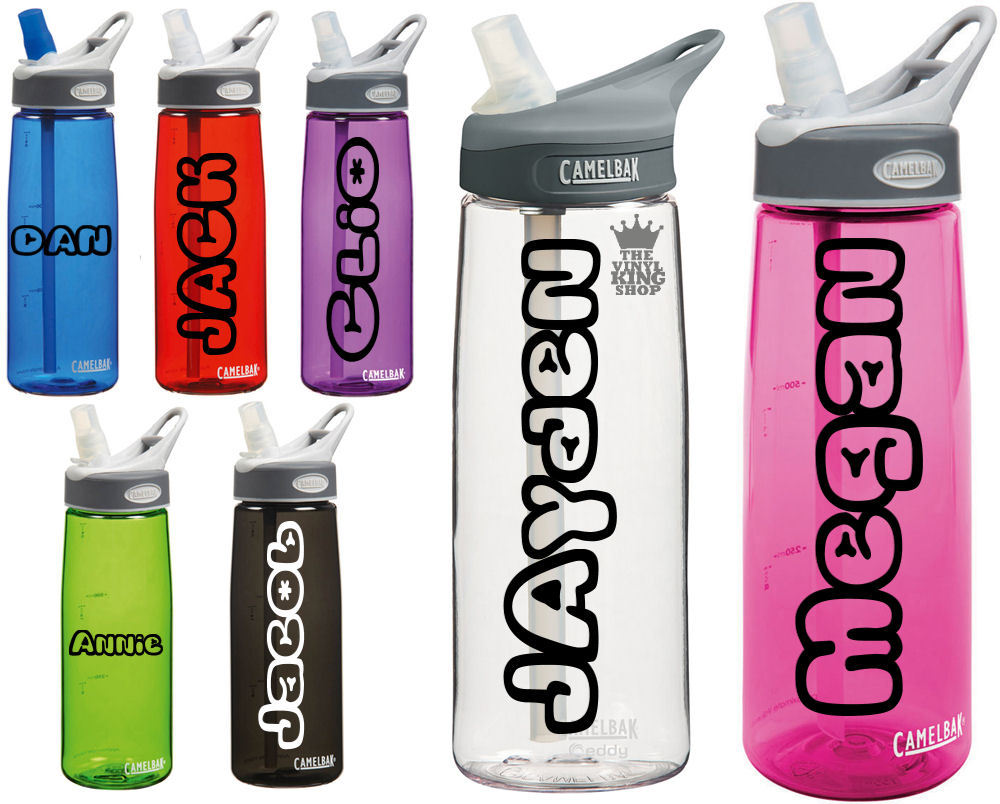 2 x Personalised Name Stickers - Drinks Bottle Gym Bike