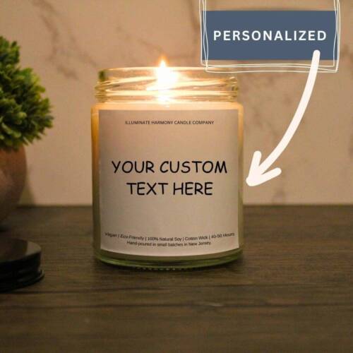 Custom Text Candle| Best Friend Gift| Personalized Candle Gift | Blank Candle | - Afbeelding 1 van 3