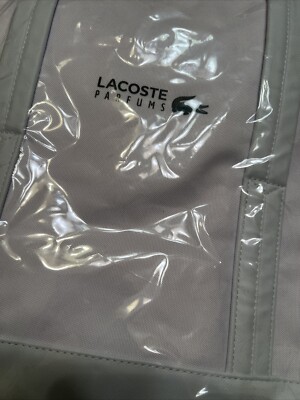 Locoste Parfums Logo Duffle Bag Weekender  White Travel New!