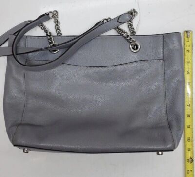 Coach Marlie Tote in Granite pebbled leather with silver-tone shoulder straps m29875220703_1.jpg?1765005795 main image 4