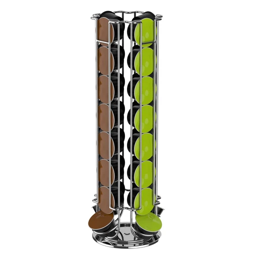 REVOLVING ROTATING 32 COFFEE POD CAPSULE HOLDER TOWER STAND RACK DOLCE GUSTO