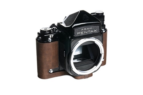 Genuine Real Leather Half Camera Case Bag Cover for Pentax 67 6x7 67 TTL - Picture 17 of 52