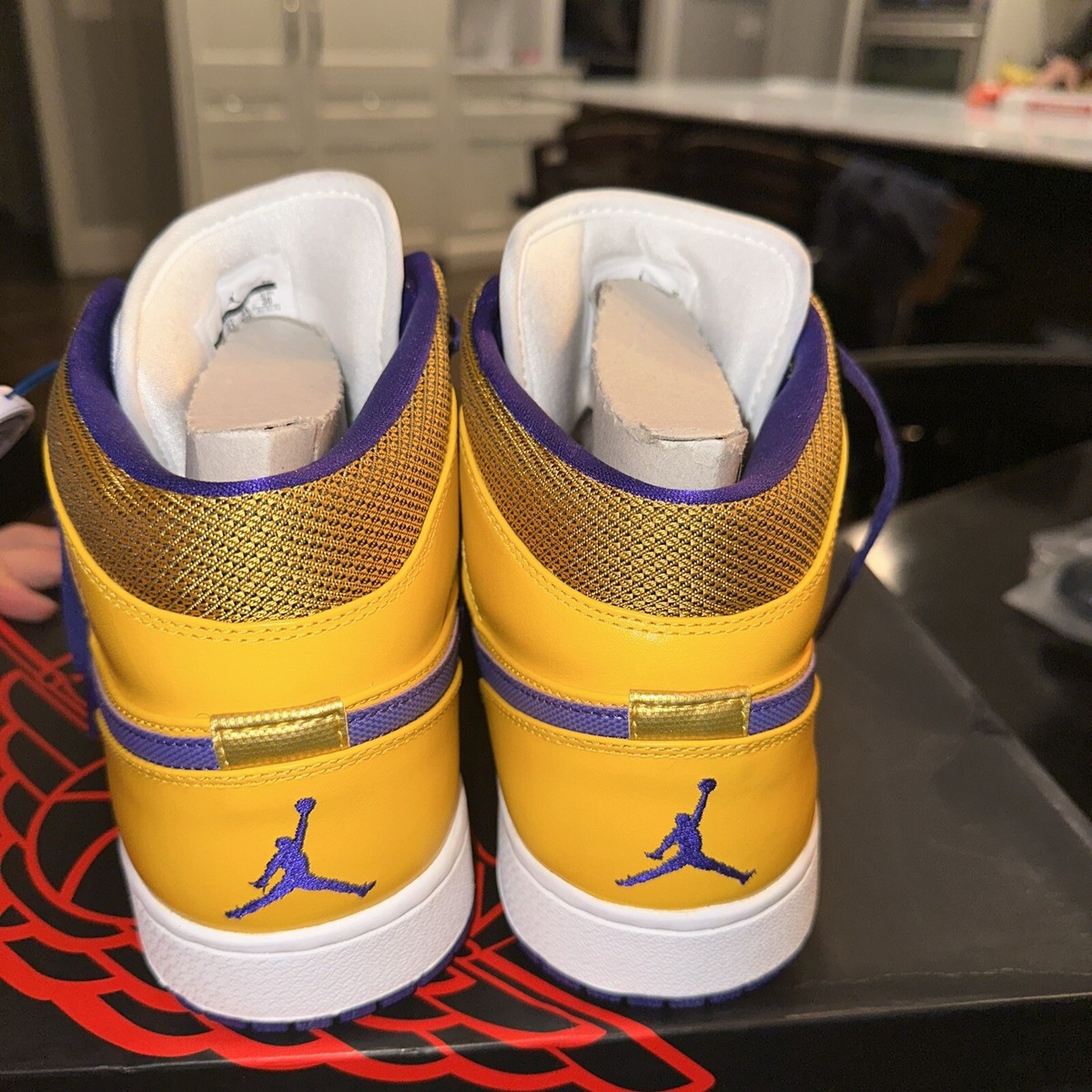 Size 12 - Air Jordan 1 Mid Lakers for sale online | eBay