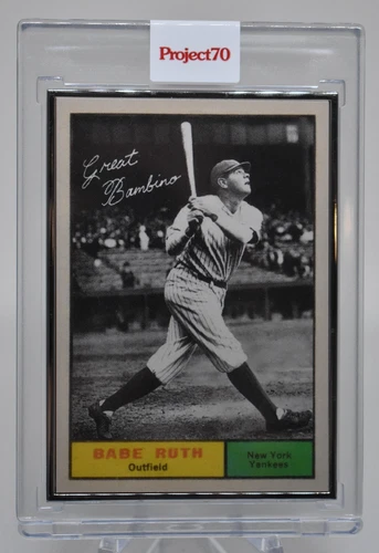 TOPPS PROJECT 70 - BABE RUTH BY INFINITE ARCHIVES - AP 1/51 SILVER FRAME #633