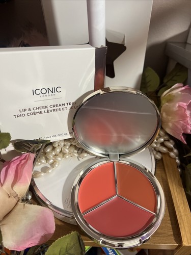 ICONIC LONDON  Lip & Cheek Cream Trio  FULL-Size/NEW/SEALED - Picture 1 of 5