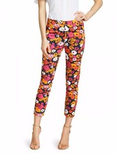 NWT Draper James Size 8 Darlin Daisy Knoxville Pants Pink Floral Pattern 165