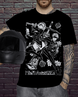 【新品】NieR:Automata 書店コラボ 2B Tシャツ 受注 Nier Automata 2B YoRHa New Unisex Shirt,Girl, t-shirt Waifu