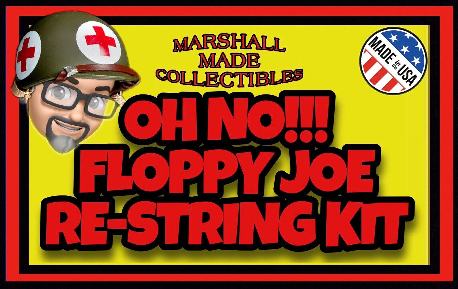 (25 GROUP LOT) Oh No!!! Floppy Joe Re-String Kits Restring GI JOE ACTION MAN