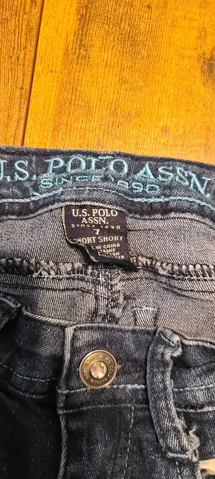 Pantalones Cortos Denim US Polo Assn Niñas Talla 7 Azul Usados Buen Estado Foto 3 de 3