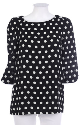 MANGO Bluse Polka Dots Punkte S schwarz-weiß