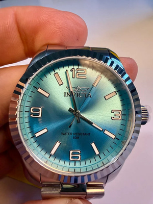 #ad Invicta Specialty Stratford 48904 Mens 43mm Light Blue Sunray Dial Quartz NEW $49.90
