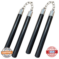 Safe Rubber Training Nunchucks Nunchakus w/Steel Chain & Bearing - Solid
