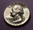 🟅 UNC 1963 D 90% Silver Wash. 25¢ - 63-Year-Old Coin FREE SHIP (#04)