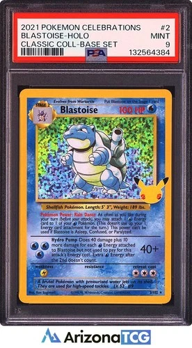 Pokemon 2021 Blastoise 2 25th Stamp Classic Collection Celebrations PSA 9