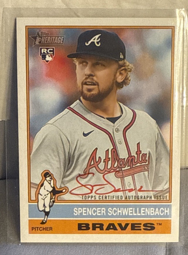 2025 Topps Heritage Spencer Schwellenbach Real One Rookie RC RED INK AUTO /76