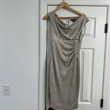 RALPH LAUREN GOLD SHEATH DRESS SZ 4