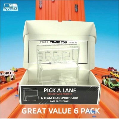 *x 6 'Pick A Lane' Hot Wheels Car Protector - Car Keeper Case - TEAM TRANSPORT*