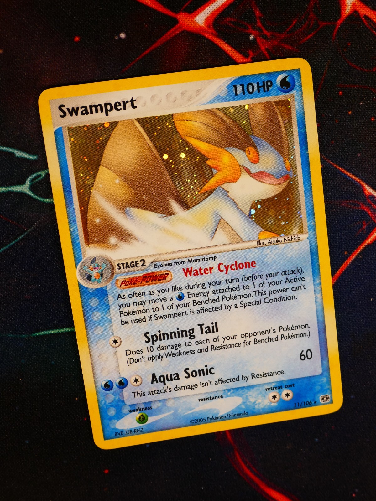 HP+ Pokemon SWAMPERT Card EX EMERALD Set #11/106 Holo Foil Rare#3