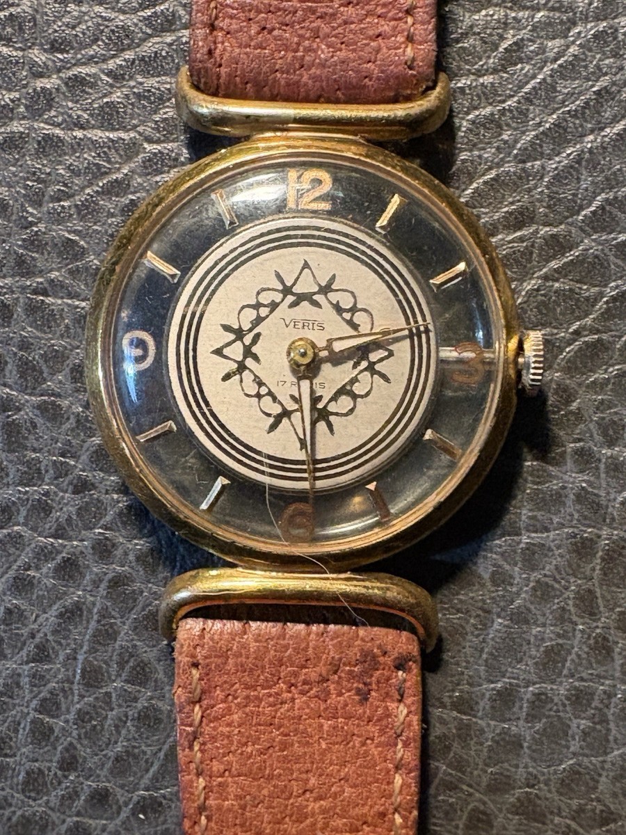 Vintage Veris Skeleton Lucite Watch! Rare Nice Running  display picture 3