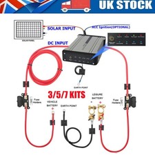 12V DC to DC Dual Battery Charger Kits Built-in Solar For Caravan Camper Van
