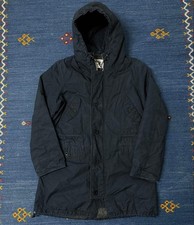 Margaret Howell Mod Coat Hooded Double Zip Navy Size 3