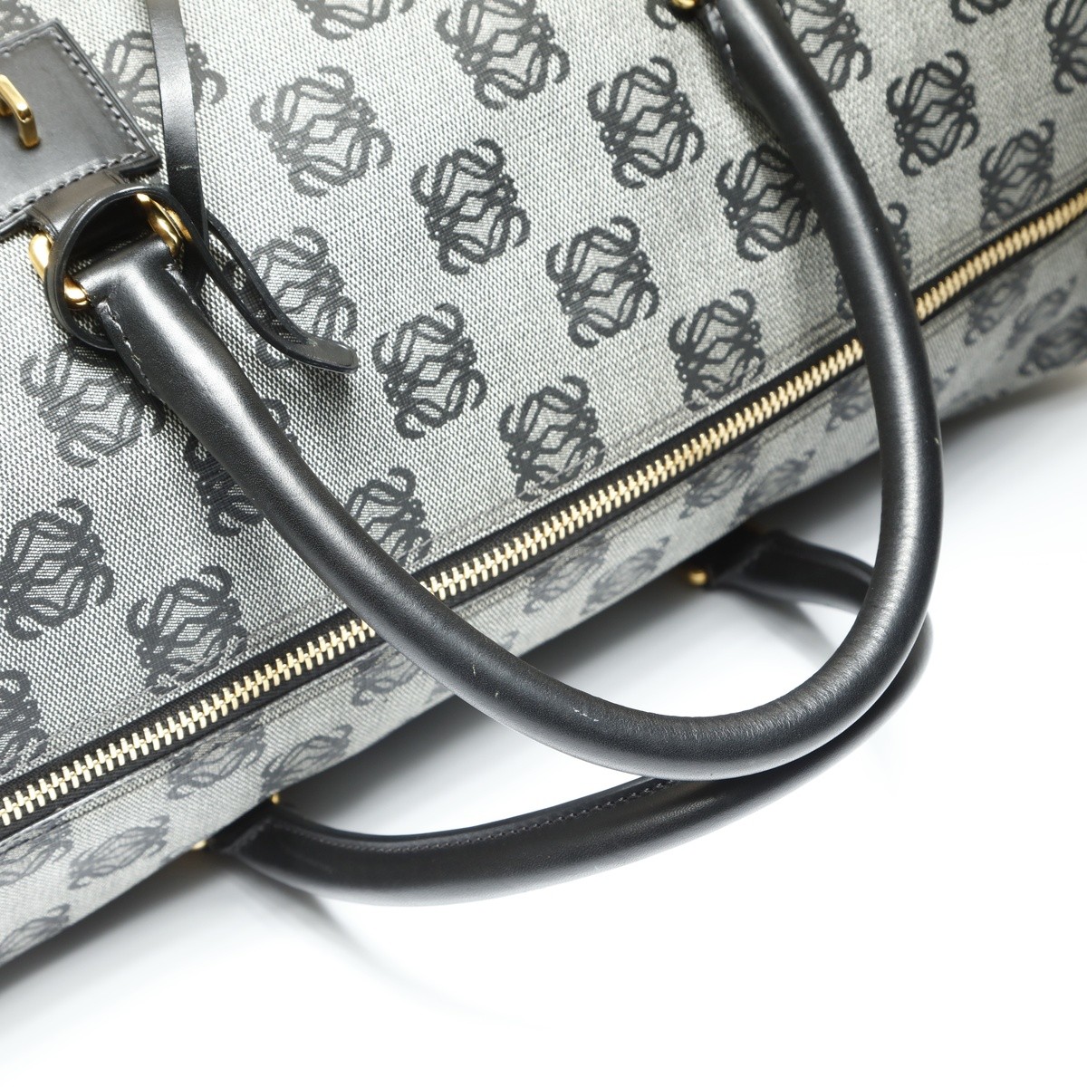 Authentic LOEWE Anagram Coding Canvas Boston bag … - image 13