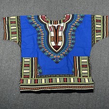 Dashiki Men's African Print Multi Color Front Pockets Shirt One Size
