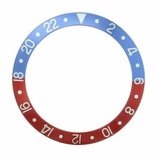 PEPSI BEZEL INSERT FADED FOR VINTAGE AGED ROLEX GMT 1675 1680 16750 BLUE/RED