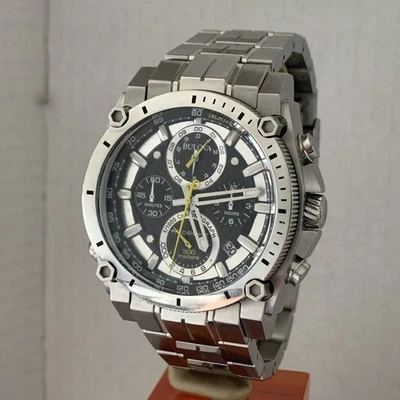 Bulova Men's Precisionist Chronograph 49mm Stainless Steel Bracelet WatchC877749 - Image 1 of 4