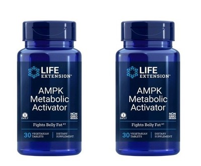 2 X Life Extension AMPK Metabolic Activator  Belly Fat -30 Vegetarian Tablets X2