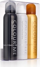 COLOUR ME Black/White/Gold Homme - Triple Pack, Fragrance for Men, 3 x 150ml Bod