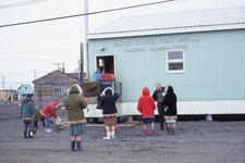 Barrow Utqiaġvik Alaska 1967 US Post Office People Parkas 1960s Kodachrome Slide