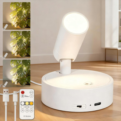 Kambo LED Akku Kabellose Spotlichter Weiß, Magnetmontage 3 Farbtemperaturen Wand