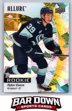 2023-24 Upper Deck Allure #149 Ryker Evans Yellow Taxi