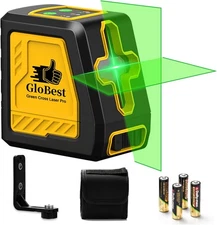 Laser Level, Self Leveling Cross Line Lasers, Green 2Line-PRO, Yellow/Black 